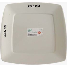 Hobby Life Plastik Kare 6'lı Servis Tabağı