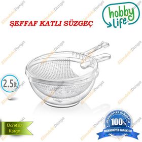 Hobby Life Plastik Şeffaf Katlı Süzgeç