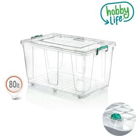 Hobby Life Plastik Tekerlekli Multi Box 80 lt Saklama Kabı