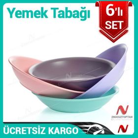 Hobby Life Plastik Yuvarlak 6'lı Yemek Tabağı