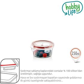 Hobby Life Plastik Yuvarlak Sızdırmaz 250 ml Saklama Kabı