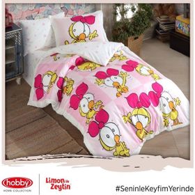 Hobby Limon ile Zeytin V1 Beyaz Lisanslı Tek Kişilik Nevresim Takımı