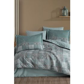 Hobby Lucia Yeşil Poplin Kapitone Tek Kişilik Nevresim Takımı