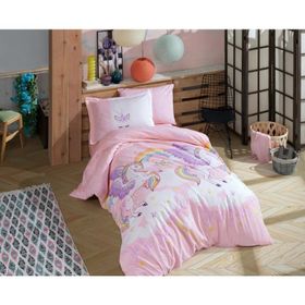 Hobby Magical Pembe Tek Kişilik Poplin Nevresim Takımı