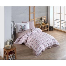 Hobby Monart Pembe Tek Kişilik Poplin Nevresim Takımı