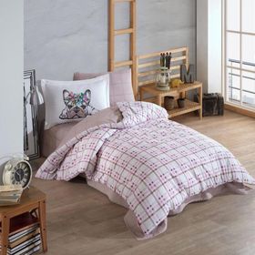 Hobby Monart Pembe Tek Kişilik Poplin Nevresim Takımı