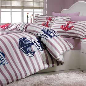 Hobby Poplin Bermuda Lila Çift Kişilik Nevresim Takımı