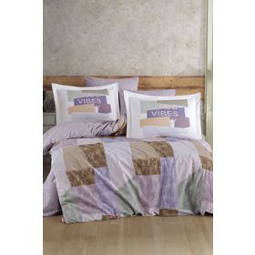 Hobby Poplin Bermuda Lila Çift Kişilik Nevresim Takımı