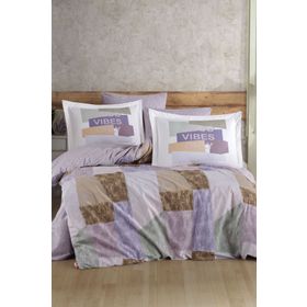Hobby Poplin Bermuda Lila Çift Kişilik Nevresim Takımı
