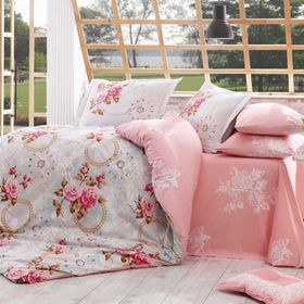 Hobby Poplin Clementina Çift Kişilik Nevresim Takımı