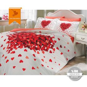 Hobby Poplin Juana Kırmızı Çift Kişilik Nevresim Takımı