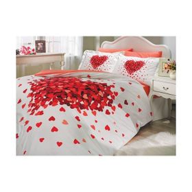 Hobby Poplin Juana Kırmızı Çift Kişilik Nevresim Takımı