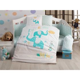 Hobby Pretty Turkuaz Bebek Nevresim Takımı