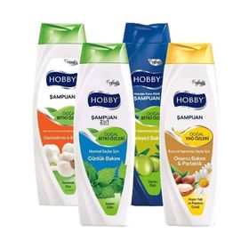 Hobby Sarımsak + Isırgan Otu + Zeytin + Argan Papatya Özlü 4x600 ml Şampuan