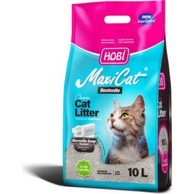 Hobi 10 lt Maxicat Marsilya Sabunlu Bentonit Topaklanan Kedi Kumu