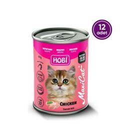 Hobi 12x400 gr Maxicat Tavuklu Yavru Kedi Konservesi