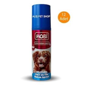 Hobi 200 ml 12 Adet Köpekler İçin Deri ve Tüy Bakım Spreyi