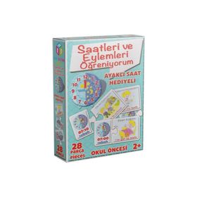 Hobi Eğitim Dünyası Saatleri ve Eylemleri Öğreniyorum 2+İngilizce Destekli Oyun