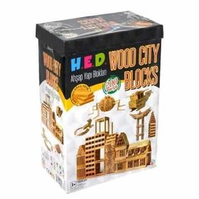 Hobi Eğitim Wood Cıty Bloks 200 Parça Ahşap Yapı Blokları