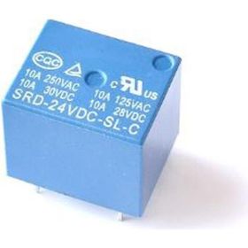 Hobi Mekatronik 24VDC 250 V 10 A 5 Pin SRD SL C Relay Mavi Röle