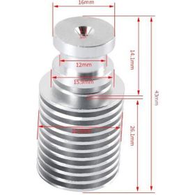 Hobi Mekatronik M6 Barrel Uyumlu Gümüş E3D V6 Alüminyum Soğutucu Gövde