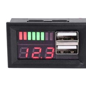 Hobi Mekatronik Usb 5V 2A Çıkışlı DC12V Kırmızı Led Ekran Dijital Voltmetre