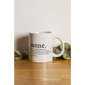 Hobi Shop Anneye Özel Yazılı Beyaz Porselen Kupa Bardak