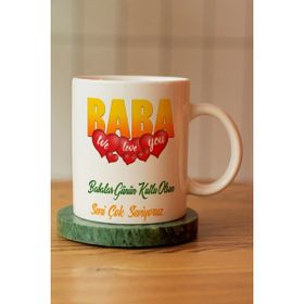 Hobi Shop Babalar Günün Kutlu Olsun Yazılı Baskılı Seramik Kahve Çay Kupası