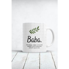 Hobi Shop Babaya Özel Açıklamalı Hediyelik Tasarım Kupa Bardak