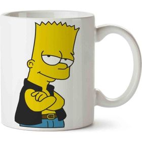 Hobi Shop Bart Homer The Simpsons Beyaz Porselen Kupa Bardak
