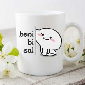 Hobi Shop Beni Bi Sal Baskılı Beyaz Kupa Bardak