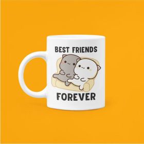 Hobi Shop Best Friends Forever Baskılı Beyaz Kupa Bardak