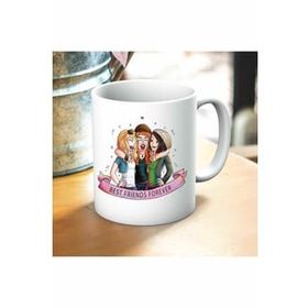 Hobi Shop Best Friends Forever Baskılı Beyaz Kupa Bardak