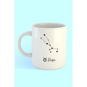 Hobi Shop Boğa Burcu Yıldız Haritası Baskılı Beyaz Kupa Bardak