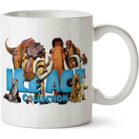 Hobi Shop Buz Devri Ice Age Beyaz Porselen Kupa Bardak