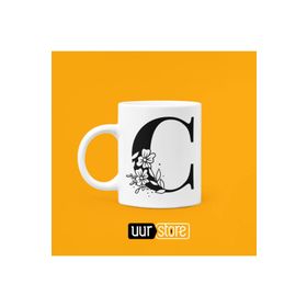 Hobi Shop C Harfi Baskılı Porselen Kupa