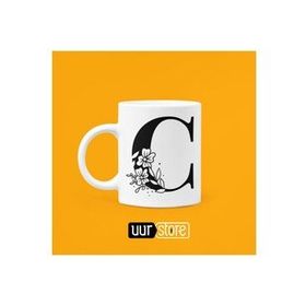 Hobi Shop C Harfi Baskılı Porselen Kupa