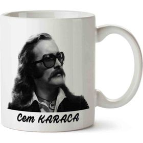Hobi Shop Cem Karaca Beyaz Porselen Kupa Bardak