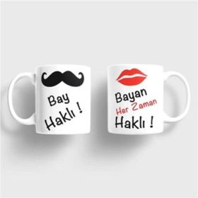Hobi Shop Çift Sevgili Aşk Evli Kanka İkili Kupa Bardak