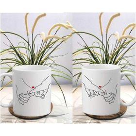 Hobi Shop Çift Sevgili Forever Aşık Baskılı Beyaz Kupa Bardak
