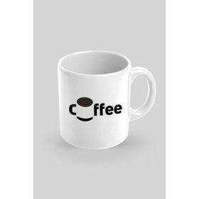 Hobi Shop Coffee Baskılı Beyaz Kupa Bardak