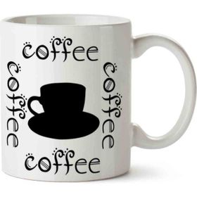 Hobi Shop Coffee Kahve Beyaz Porselen Kupa Bardak