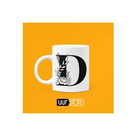 Hobi Shop D Harfi Baskılı Porselen Kupa Bardak