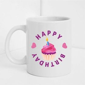 Hobi Shop Doğum Günü Temalı Baskılı Beyaz Kupa Bardak