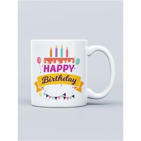 Hobi Shop Doğum Günü Temalı Baskılı Beyaz Kupa Bardak