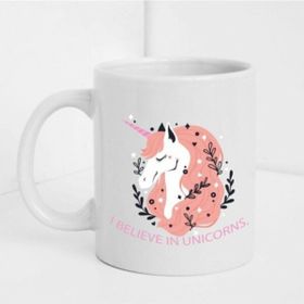 Hobi Shop Figürlü Baskılı Beyaz Kupa Bardak