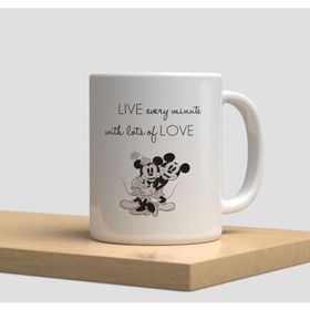 Hobi Shop G21 Mickey Mouse Aşk Dostluk Arkadaşlık Sevgi Beyaz Kupa Bardak