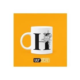 Hobi Shop H Harfi Baskılı Porselen Kupa