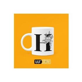 Hobi Shop H Harfi Baskılı Porselen Kupa