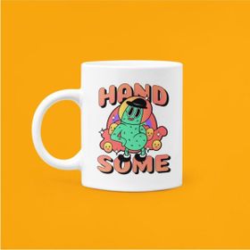 Hobi Shop Hand Some Baskılı Mood Beyaz Porselen Kupa Bardak